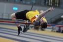 Robert Court in action in the high jump for Helensburgh AAC in the third and final Scottish Athletics Indoor League match of the season