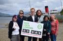 Ross Greer with supporters after launching his earlier petition
