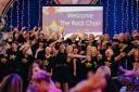 The Rock Choir performing with the leader Jennifer