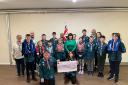 The scouts were delighted to attend the cheque presentation