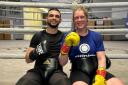 Hannah Rankin, pictured in training this week with Neraldo Ymeri, will fight Grace Mwakamele for the WBA continental super-welterweight title on April 26.
