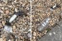 Images shared by pastor Mark Morris appeared to show the remains of a Molotov cocktail-style weapon