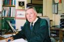 Sandy in his office as the secretary of Ballater Golf Club