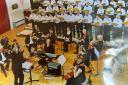 Helensburgh Dorian Choir in 1982, with James Mactaggart conducting