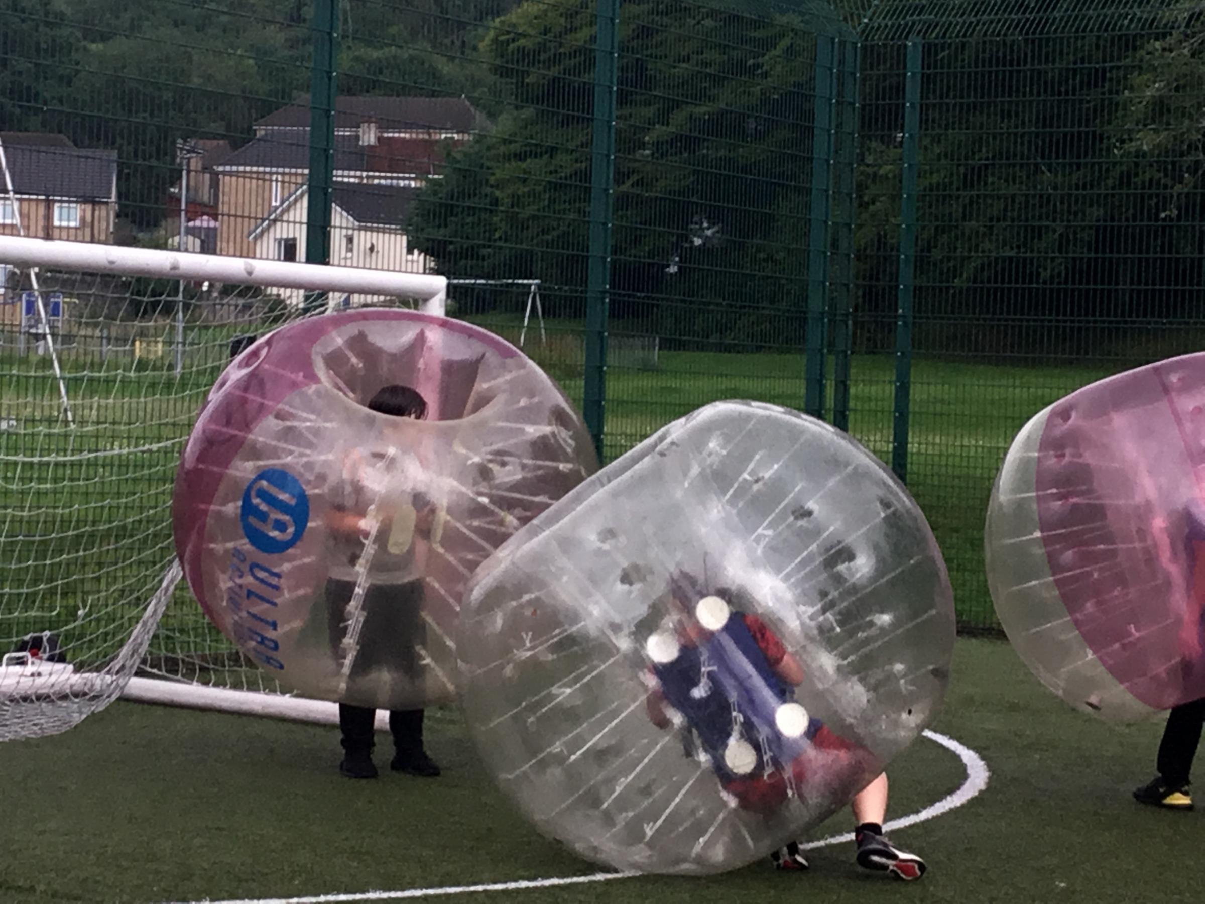 Game on for the bubble footballers