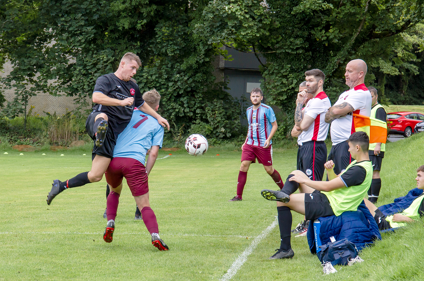 Rhu Amateurs Caledonian League squad opened their competitive season with a 5-2 home win over Riverside on Saturday, August 12 (Photo: Tom Watt)