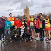 The Helensburgh AAC runners who took part in the Scottish Veteran Harriers’ road relays in Strathclyde Park - four of whom had competed in the Devil’s Burdens hill race in Fife the previous day
