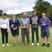 Helensburgh Golf Club’s 2021 champions - from left Lewis Tynan, Gemma Canham, Graham Crowhurst, Shey Donald and John Craig (Photo - Stuart Graham)