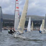 Helensburgh Sailing Club's first regatta for almost two years saw 30 dinghies take part in some spectacular high-speed sailing (Photo - Dougie Bell)