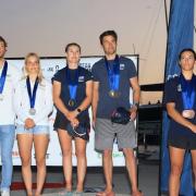 Anna Burnet and John Gimson won gold at the Nacra 17 European Championships in Greece this week (Photo: Nikos Pantis)