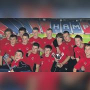 Ardencaple FC's under-16s on a trip to Hampden in the summer of 2008