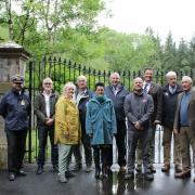 The community team who organised and carried out the work at Faslane Cemetery (Image: Stella Irving)