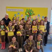 The Brownies also donated to the food bank