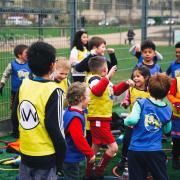 Local children have been enjoying the fun approach to football