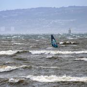 The brave windsurfers took to the water last weekend