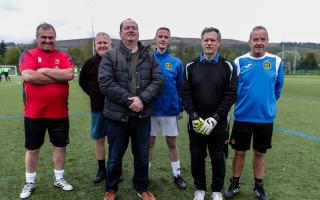 Paul alongside other members of the Dumbarton Walking Football Club
