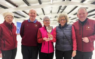 Cardross Curling Club's winning Cowie Cup rink, skipped by Susan Mathieson