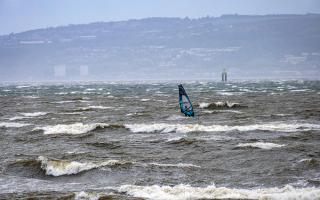 The brave windsurfers took to the water last weekend