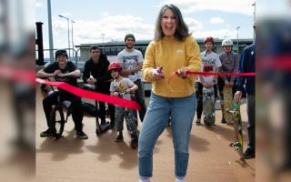 Jackie was delighted to cut the ribbon at the opening on Saturday