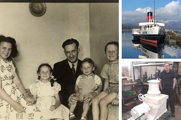 Eddie Van der Stighelen has worked on repairing the Maid of the Loch - 70 years after his father helped build the ship