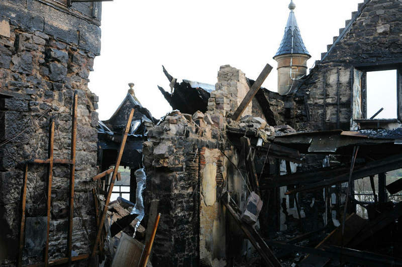 The damage caused by the fire was so severe that it was months before investigators could get access (Photo - Crown Office