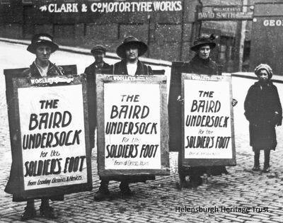 Bairds use of women wearing sandwich boards to advertise his Baird Undersock attracted plenty of headlines in the press of the day