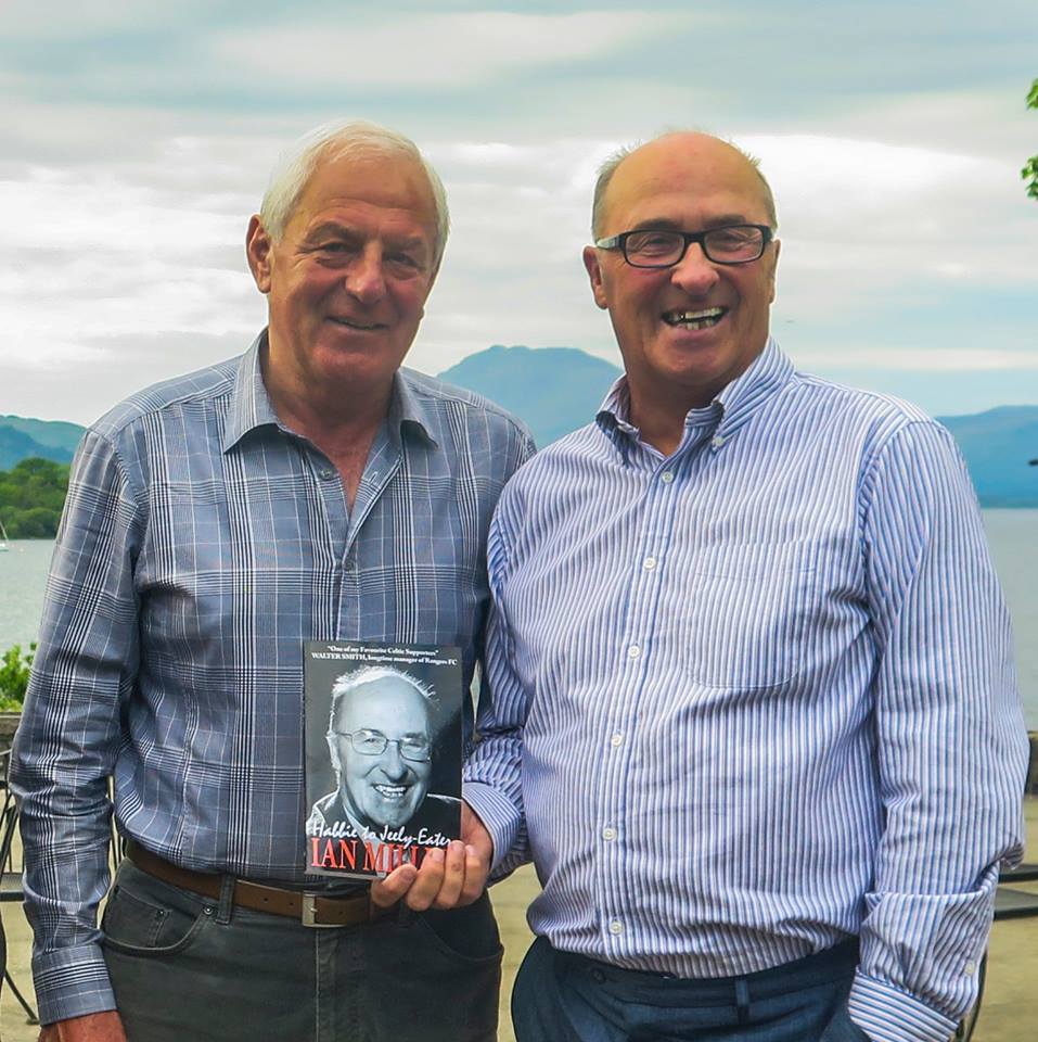 Walter Smith pictured with local minister Ian Miller at the launch of Ians biography in 2016