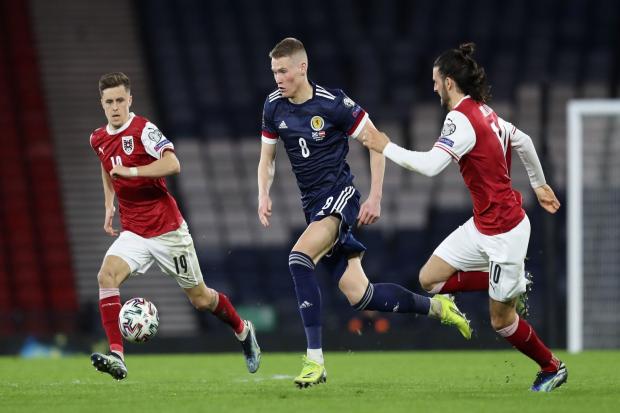 Scott McTominay in action for Scotland against Austria in a 2022 World Cup qualifier in March of this year (Photo - Jane Barlow/PA Wire)