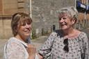 Elaine Stoops and Irene MacPherson have a laugh