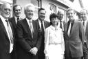This picture was taken outside the East King Street premises the day the Advertiser was sold to Express Newspapers in 1985. It shows (from left) Helensburgh man Ronnie Fowler of Express Newspapers, an Express executive, Craig Jeffrey, Sir David McNee,