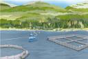 A computer-generated visualisation of Loch Long Salmon's plans for a site near Arrochar - now subject to a Scottish Government appeal