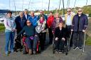 Helensburgh Challenger Group, Lomond Rotary and Helensburgh Sailing Club members, including Majid Sohrabi, the first winner of the new Ernest Bennie Memorial Trophy (Image: Brian Averell)