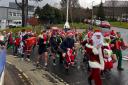 Around 60 runners took part in the Santa Dash at the base