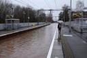 Flooding closed the railway line at Bowling on Wednesday, December 27