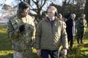 General Patrick Sanders (left), pictured speaking with UK defence secretary Grant Shapps in November, has warned that a ‘citizens’ army’ may be needed to protect the country from global security threats (Image: PA)