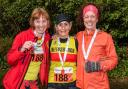 Janet Fellowes, Linda Wright and Julia McAfee from Helensburgh AAC won bronze in the women's 50+ race at the Scottish National Road Relay Championships