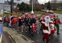 Around 60 runners took part in the Santa Dash at the base