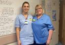 Elaine Hetherington and her mum Ann Coll work together in the Vale of Leven Hospital
