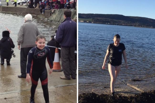 Eilidh has been taking the plunge - at Rhu Marina and latterly, on her own, near Garelochhead - since 2014