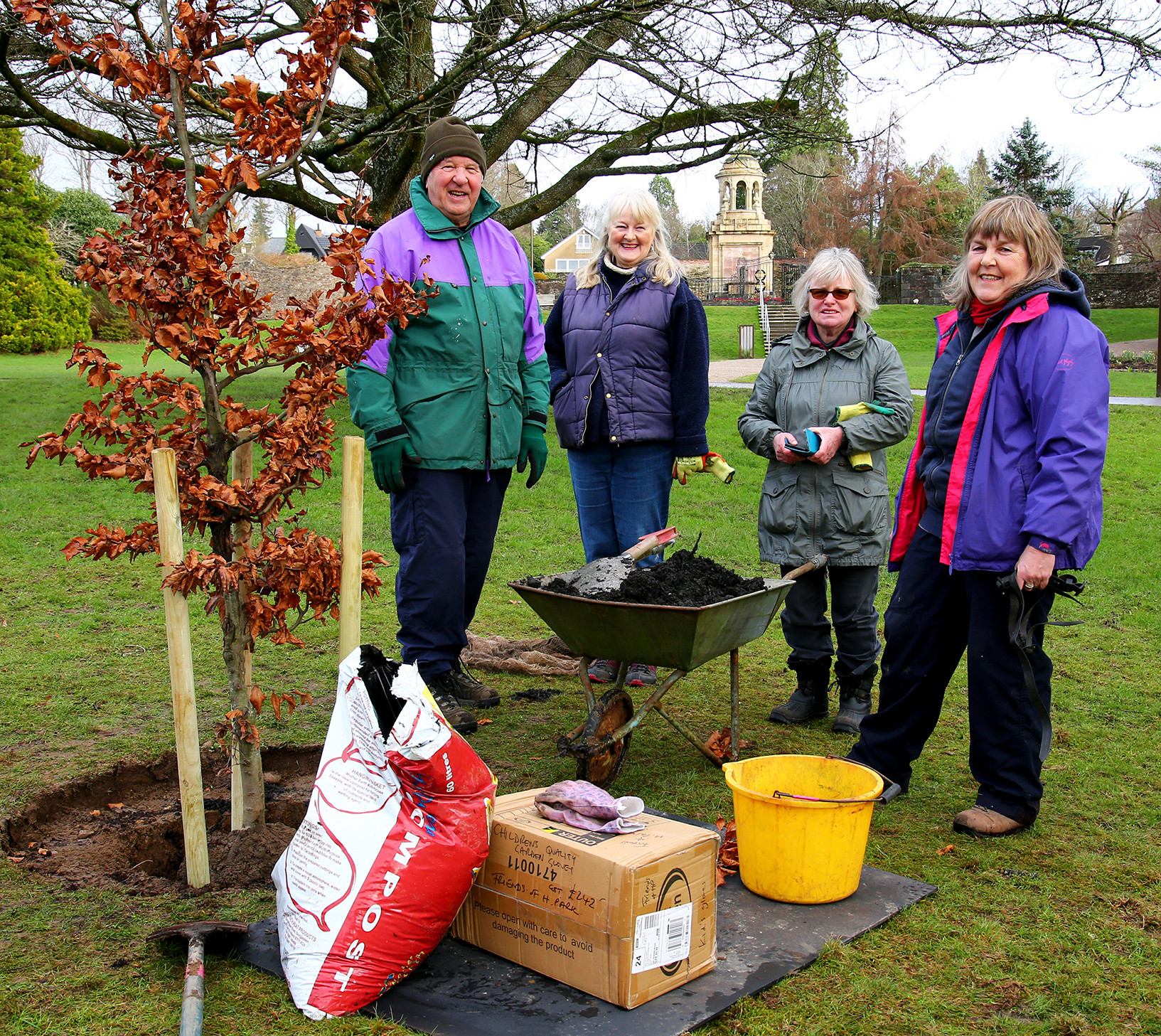 Trustees of the Friends of Hermitage Park - Brian Kyle, Alison Holliman, Jean Walker and Fiona Baker