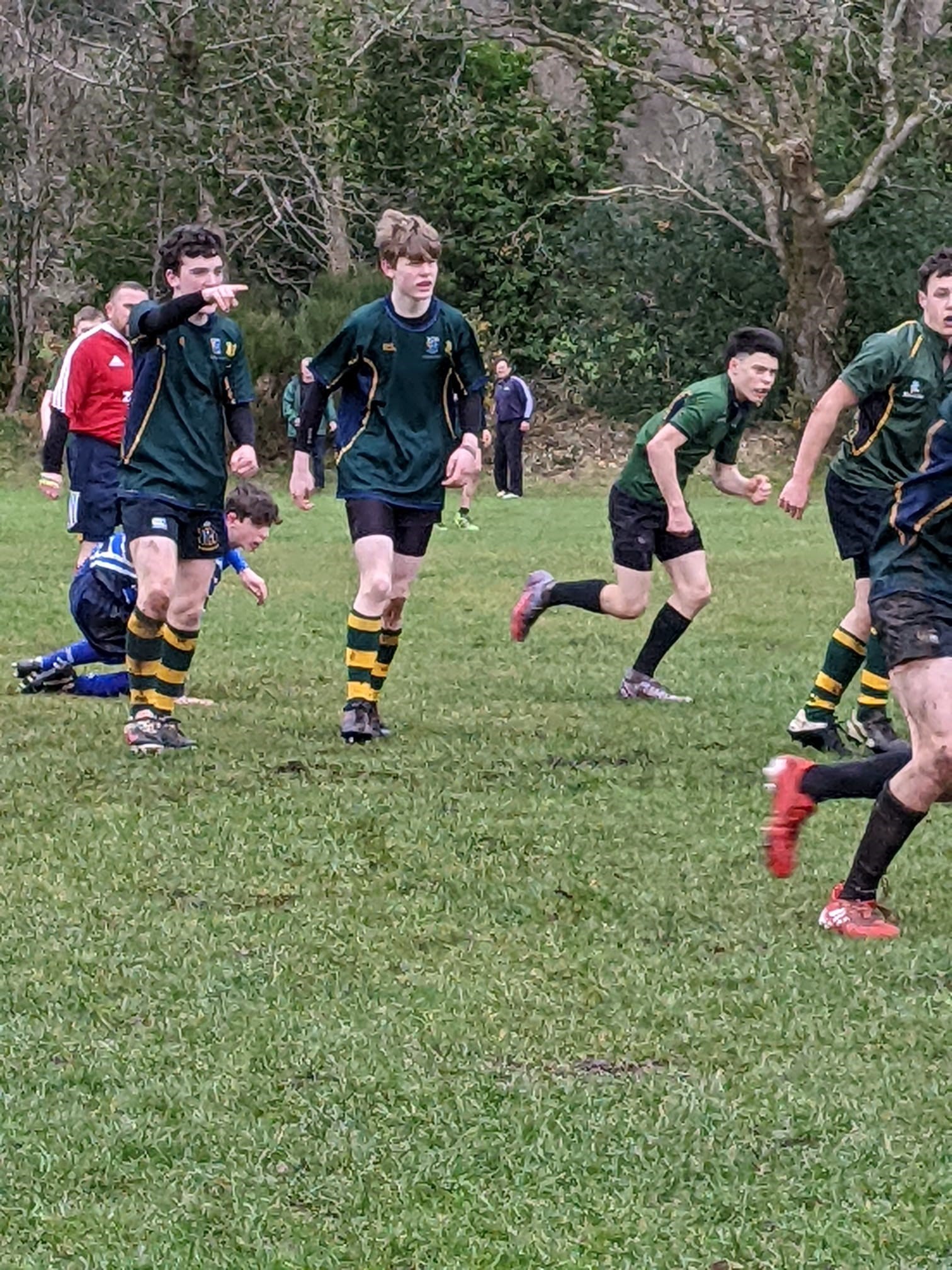 Helensburgh Rugby Clubs under-15s in action against Whitecraigs at Ardencaple
