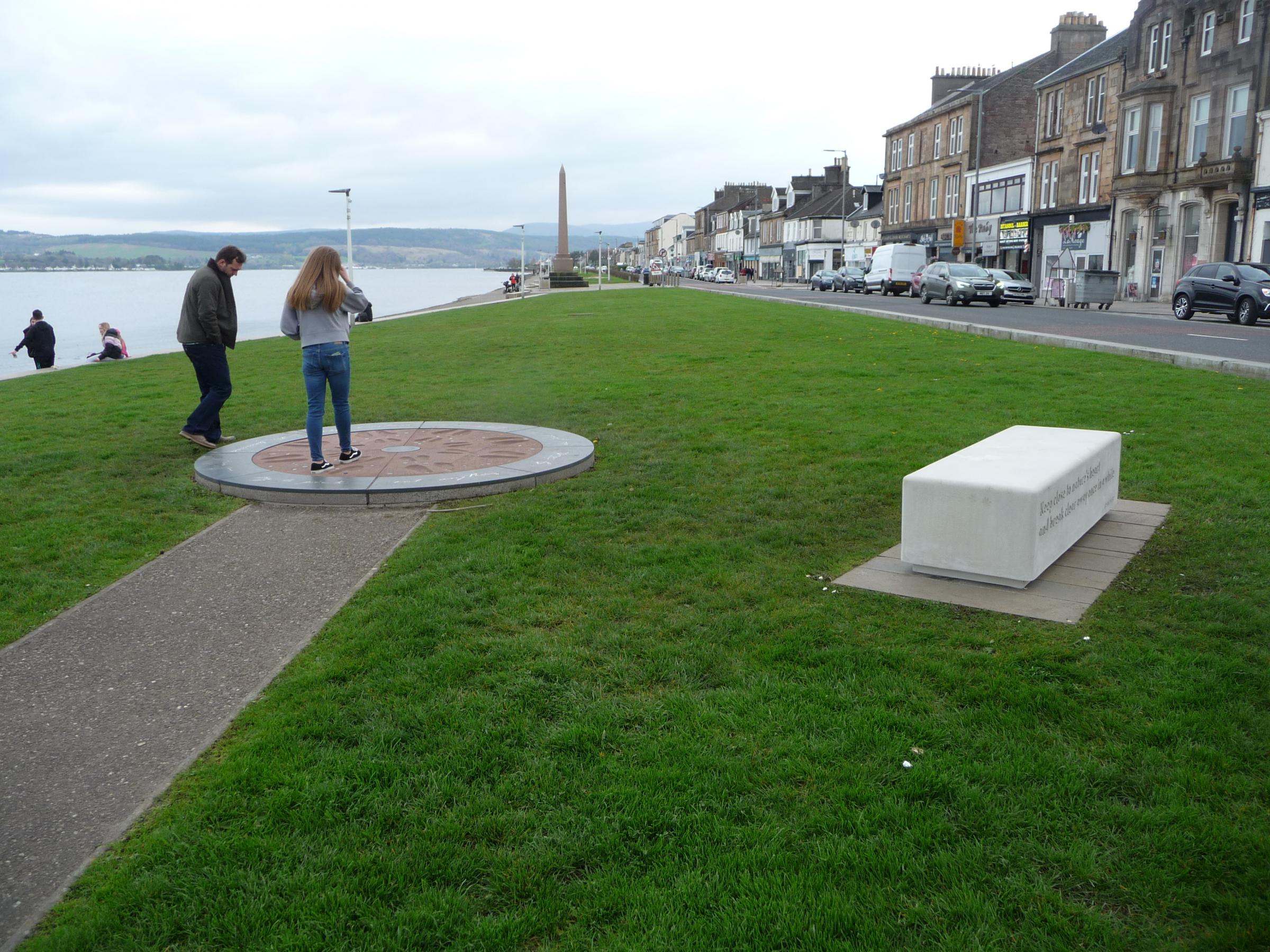 The new bench gives walkers a chance to look out to the Firth of Clyde and across to Greenock, from where John Muir and his family left Scotland for a new life in the United States (David Bruce_