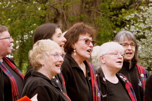 The Friends of Geilston's first 'Sunday in the Garden' event of the year featured live music from a capella choir Tartan Harmony