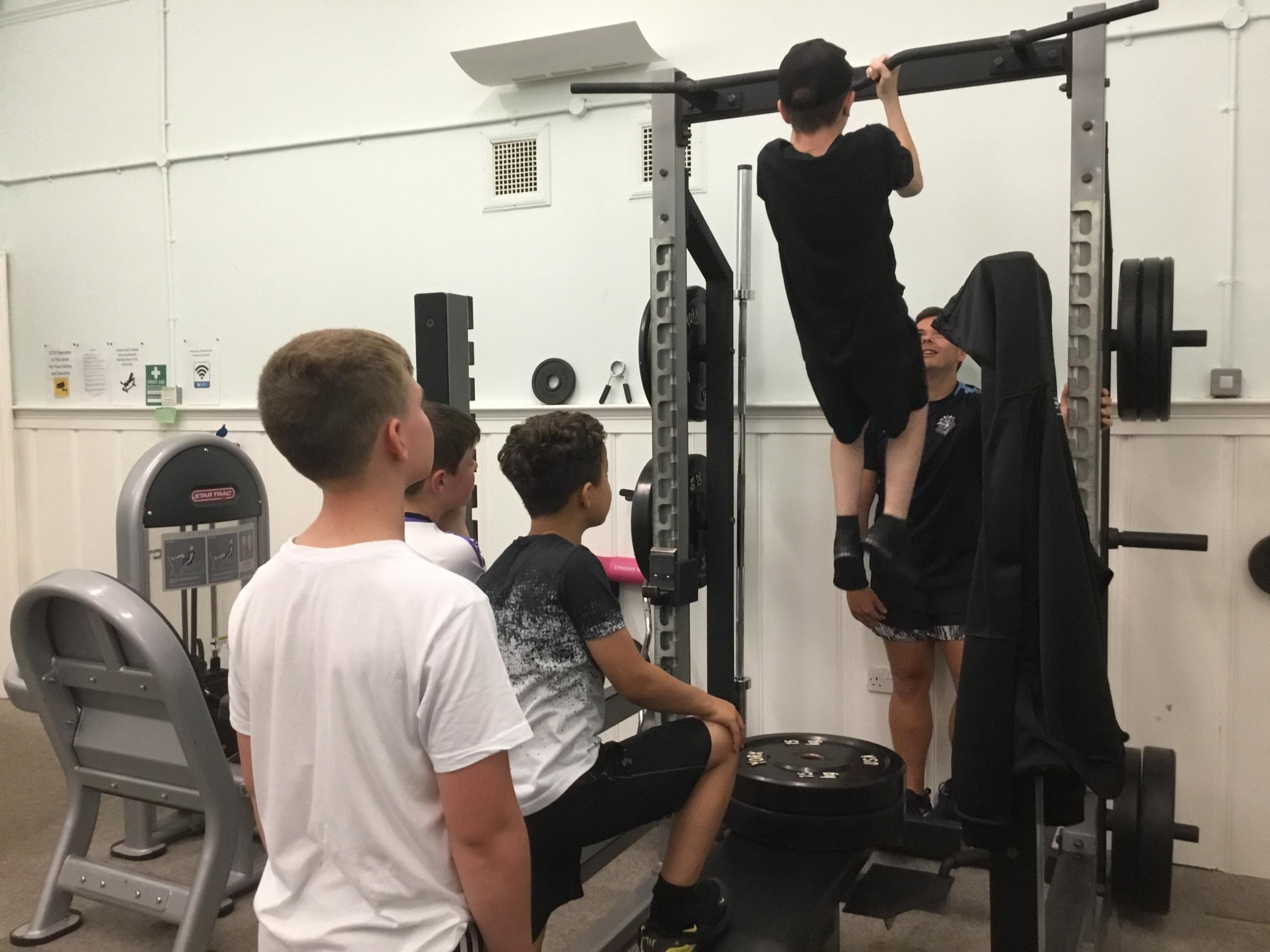 Route 81 young people got access to the gym at Centre 81 with guidance from Mark of Superbia Performance