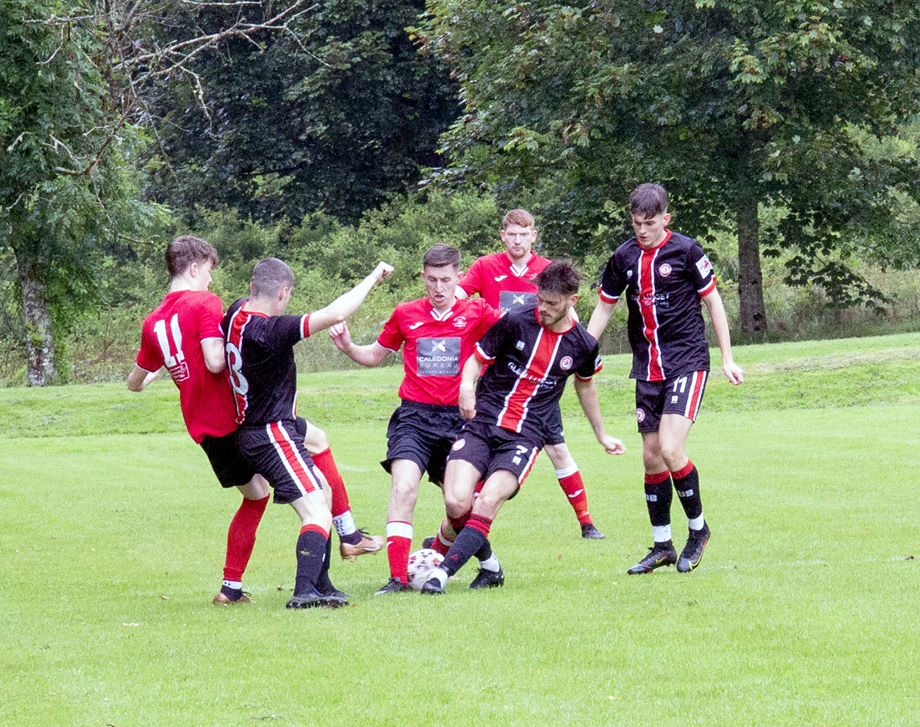 Rhu Colts secured their first points of the Glasgow Colleges FA campaign with a fine 4-1 home win over Clydebank Red Star on Saturday, August 12 (Photo: Tom Watt)
