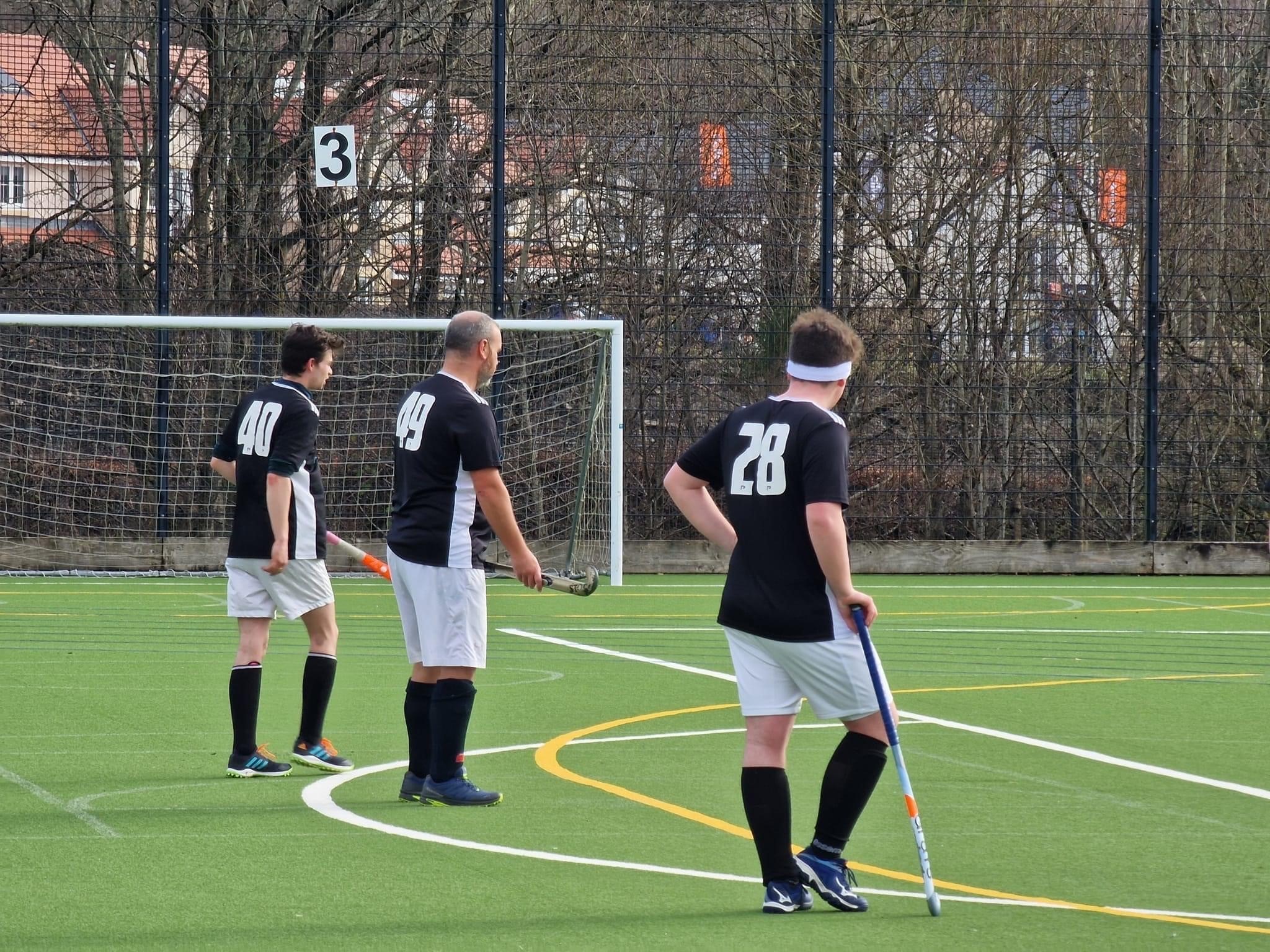 Waiting for a penalty corner during Saturdays match at Hermitage Academy