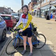 Francesca Lennon is preparing to hop on her bike and will stop off at Robin House in Balloch