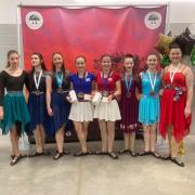 Pupils from the Margaret Rose School of Dance at the ScotDance event in Regina, Saskatchewan