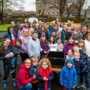 Members of Cardross Parish Church turned out to add items to the parish's time capsule