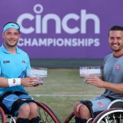 Alfie Hewett ( left) and Gordon Reid (right) won their latest title as a pair yesterday